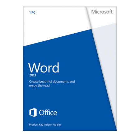 Microsoft Word 2013 32-bit/64-bit English Medialess Licence