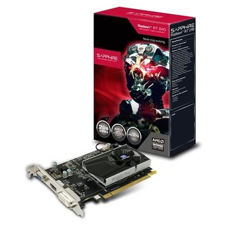 Sapphire AMD R7 240 730MHz 900Hz 2GB 128-bit DDR3 HDMI DVI-D VGA FAN LITE RETAIL PCI-E Graphics Card
