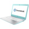 Refurbished Grade A1 HP Chromebook 14-x030nr Quad Core 2GB 16GB SSD 14 inch Chromebook in White &amp; Turquoise