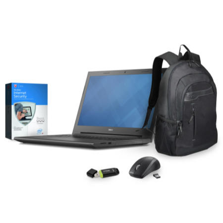 Dell Vostro 3549 Essential Bundle 15.6" Port Designs Bag & Mouse 32GB Flash Drive and 1Yr McAfee Internet Security