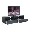 GRADE A2 - Light cosmetic damage - UKCF New York Gloss Black TV Cabinet - Up to 55 Inch