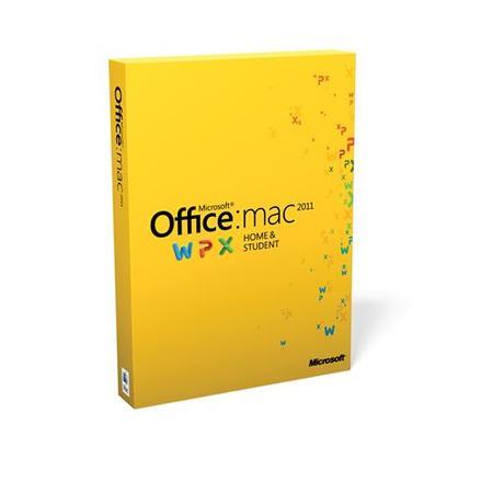 GRADE A1 - Microsoft Office Mac Home and Student Family Pack 2011 English 3 Users