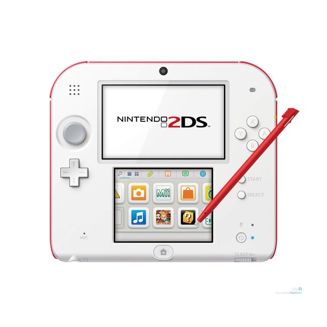 Nintendo 2DS Handheld Console - White and Red