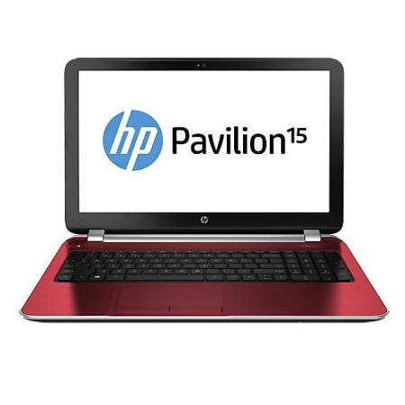 Refurbished Grade A1 HP Pavilion 15-n208sa Intel Quad Core 4GB 750GB Windows 8.1 Laptop in Goji Berry Red