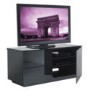 GRADE A3 - Moderate Cosmetic Damage - UKCF Paris Gloss Black TV Cabinet - Up to 42 Inch