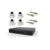 electriQ IQ Pro 4 Channel Network Video Recorder with 4 x 1MP IP Dome cameras &amp; 1TB Hard Drive