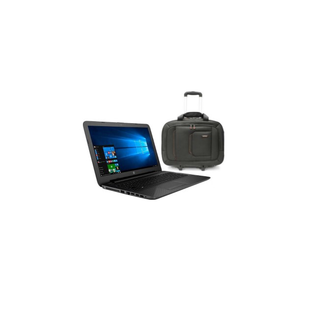 HP 250 Core i5-5200U 2.2GHz 8GB 500GB DVD-SM 15.6 Inch Windows 10 Laptop + ElectrIQ Voyage Backpack Roller Bag