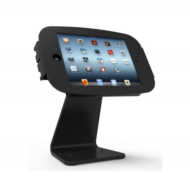 Maclocks Table kiosk 360' rotate and tilt with iPad Executive Enclosure BLACK. Fits iPad 2 3 4 & iPa