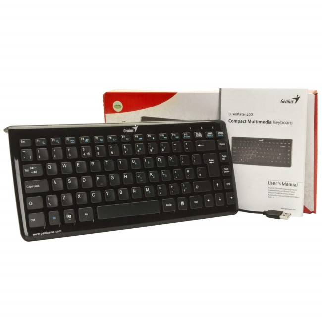 Genius LuxeMate i200 Compact Format Ultra Slim Multimedia Keyboard