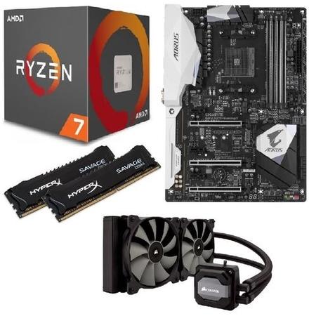 AMD Ryzen 1700X + Aorus Gaming 5 + HyperX Savage 16GB + Corsair H110i Bundle