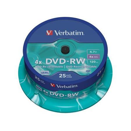 Verbatim DVD-RW 4.7GB 25pk Spindle