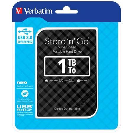 Verbatim 1TB Store 'n' Go USB 3.0 4800 Mbits/s 5400 rpm Black