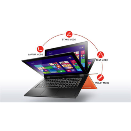 Lenovo Yoga 2 Quad Core 500GB + 8GB SSD 11.6 inch IPS Windows 8.1 Convertible Laptop 