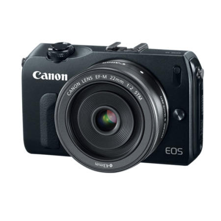 Canon EOS M 18MP Digital SLR Camera with EF-M 22MM - Black