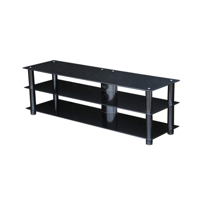 MMT BLKSTD1400 Glass TV Stand - Up to 60 Inch