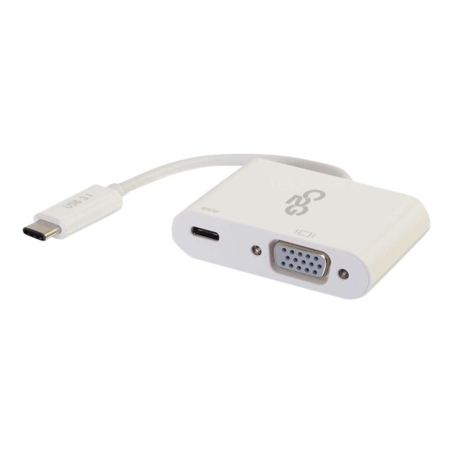 USB-C to VGA and USB-C Charging White