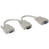 CablesToGo Display Splitter HD15 Male to Dual Female SVGA Y-Cable 20cm