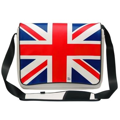 Pat Says Now 13.4"-17" Laptop Messenger Bag - UK Flag