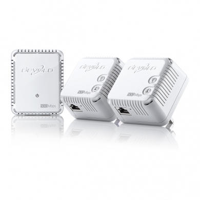 GRADE A1 - As new but box opened - Devolo Dlan 500 WiFi Network Kit- 3X PLUGS