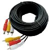 18M Cable 2 x RCA  DC Power plug both ends