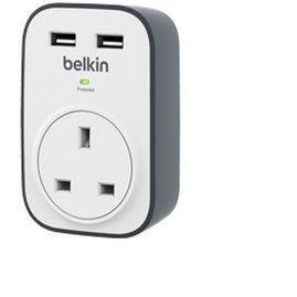 Belkin SurgeCube 1-Way Surge Protector with 2 USB Charging Plug