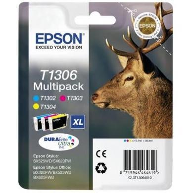 Epson T1306 Multipack - Print cartridge - 1 x yellow, cyan, magenta