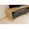 Off The Wall Curved 1500 Oak TV Cabinet - Up to 65 Inch