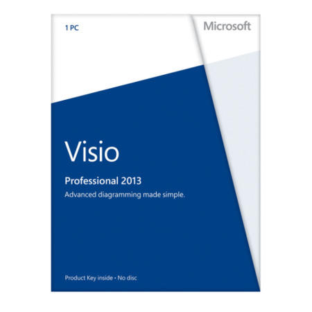 Microsoft Visio Pro 2013 32-bit/64-bit English Medialess Licence