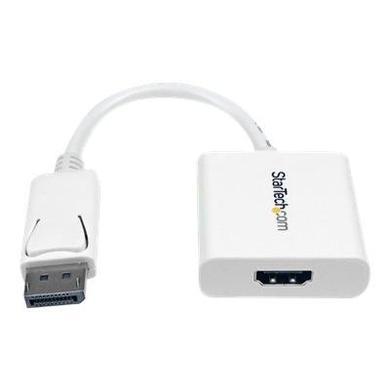 DisplayPort&reg; to HDMI&reg; Active Video and Audio Adapter Converter - DP to HDMI - 1920x1200 - White