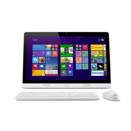 Acer Aspire ZC-606 AIO 19.5" White Non touch Intel Celeron Quad Core J1900 4GB 500GB DVDRW Windows 8.1 Bing All In One