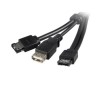 StarTech.com 3 ft Power eSATA Male to eSATA Male and USB A Female Cable