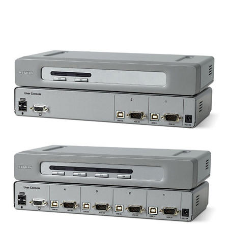Belkin OmniView Secure 2-Port KVM Switch - KVM switch - 2 ports