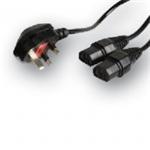 Belkin IEC Y power cord Splitter 2.4M - Black