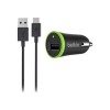 Belkin USB-C to USB-A Cable with Universal Car Charger in Black