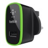 Belkin AC wall charger with Lightning Connector - MFI Certified Cable 2.1amp for Apple iPhone in Black