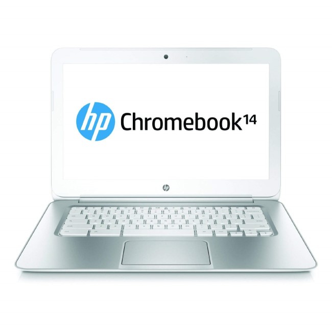 HP Chromebook 14-q010sa 4GB 16GB 14 inch Google Chromebook Laptop in White & Silver 