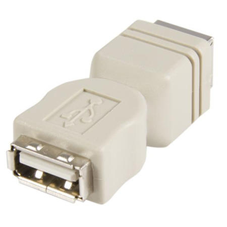 StarTech.com USB A to USB B Cable Adapter - Female to Female
