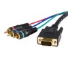 StarTech.com 3 ft HD15 to Component RCA Breakout Cable Adapter - M/M