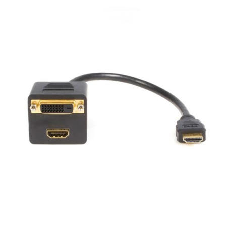 StarTech.com 1 ft HDMI&reg; Splitter Cable - HDMI to HDMI and DVI-D - M/F