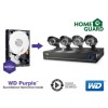 HomeGuard 1TB 4 Channel CCTV Kit with 2x 600TVL Bullet &amp; 2x 600TVL Dome cameras