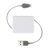 Retractable Charge &amp; Sync Cable wit KeyChain for new Apple devices - White