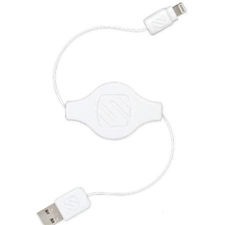 Retractable CHARGE & SYNC CABLE FOR LIGHTNING DEVICES  White