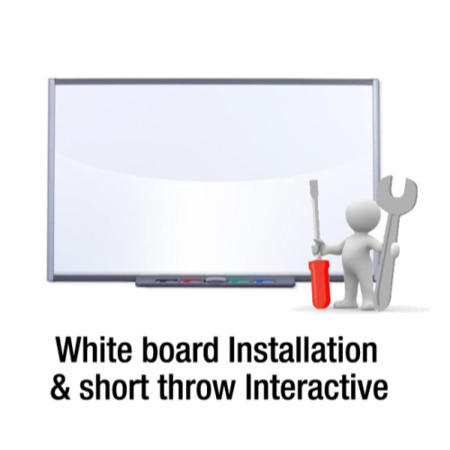 Installation of white board and short throw Interactive projector