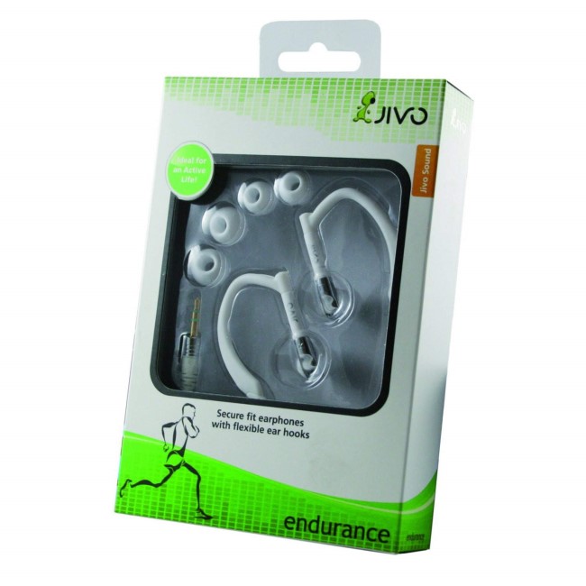 Jivo Sports Endurance Headphones - White