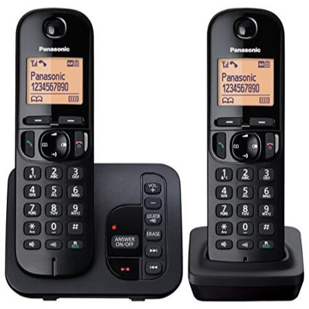 Panasonic KX-TGC222EB DECT Call Block TAM - Twin in Black 