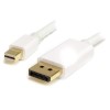 2m 6 ft White Mini DisplayPort to DisplayPort Cable - M/M