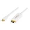 Mini DisplayPort to HDMI Converter Cable - 6ft 2m - 4K White