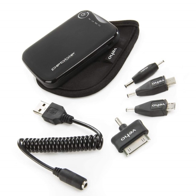 Veho Pebble Mini Portable Powerbank for Smartphones 3000mAh - Chargoal Grey