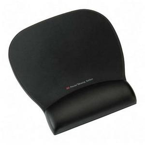 3M Precise Mousing Surface with Leatherette Gel Wrist Rest - Black