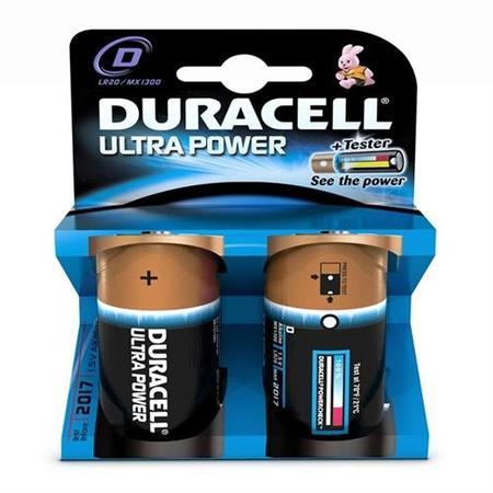 Duracell Ultra Power D Size 1 x 2 Pack
